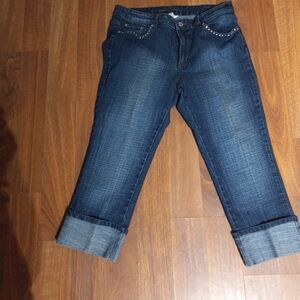 Boom Boom Jeans Dark Blue Cropped Jeans